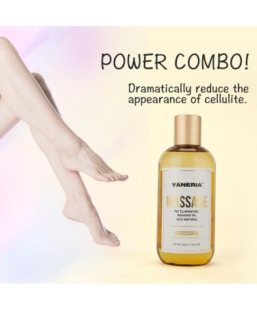 Vaneria Massage Oil 225ml - Muscle Relaxation Joint Pain Relief Improved Circulation & Anti-Cellulite Treatment - Buy Online on GoSupps.com