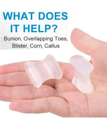 Haosem Gel Toe Spreader & Straightener - Orthopedic Pain Relief for Overlapping & Bunion Toes (2-Pair) - Buy Online on GoSupps.com