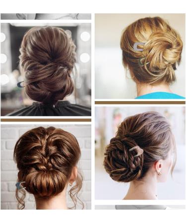 6 Pieces Metal U Shaped Hairpins French Hair Pin Hair Chignon Pins Metal Hair Pin Fork Sticks 2 Prong Bun Hairstyle Accessories for Women 6Pcs Gold silver - Buy Online on GoSupps.com
