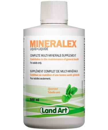 Liquid Minerals Supplement - Multi-Mineral - Calcium Potassium Magnesium Zinc - Helps Maintain Physical and Mental Wellness - 500ml - Vegan - Gluten Free - Made in Canada - Spearmint