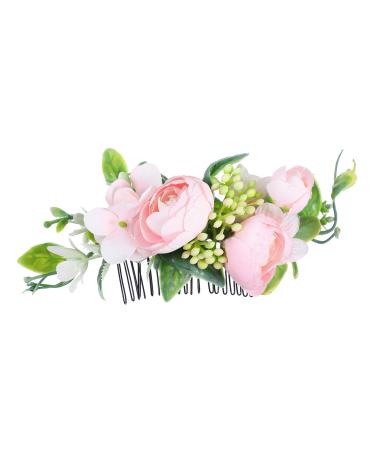 Ipetboom 1pc Hair Comb Wedding Headdress Summer Garland for Decorating Decorative Flowers Photo Props Silk Flower Barrettes Flower Hair Side Comb Beach Comb Wig Alloy Bridegroom The Photo