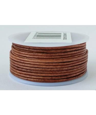 Genuine Leather Cord for Jewelry Making and Crafts - Distressed Saddle 1.5mm - Buy Online on GoSupps.com