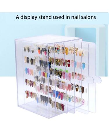 Nail Art Display Stand Nail Tips Acrylic Storage Box with 5 Movable Layers Manicure Tool Nail Art Storage Box - Buy Online on GoSupps.com