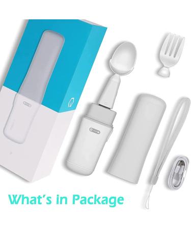 Parkinson Spoon Portable Smart Stabilizer Spoon with Fork 360 Assisted Feeding Spoon with Self Stabilizing Portable Replaceable Meal Head for Arthritis Parkinson's Patients or Tremors Sufferers - Buy Online on GoSupps.com