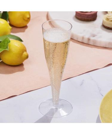 24 Pack Clear Plastic Champagne Flutes Disposable - Ideal for Parties, Toasting, and Celebrations | New Years Eve Party Supplies 2023 - Buy Online on GoSupps.com