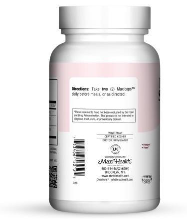 Maxi Health Acidophilus Probiotic 7M Supreme with Bifidobacterium & Prebiotic Apple Pectin Digestive & Immune Support Gut Health Gas & Bloating Relief Kosher 120 Veggie Capsules 120 Count (Pack of 1) - Buy Online on GoSupps.com