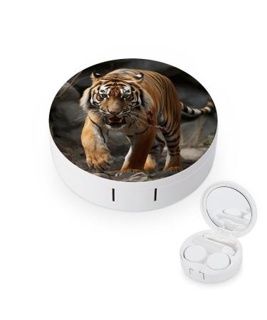 Contact Lens Case Malayan Tiger Print Plastic Contact Lens Case contact Lens Care Box ontact Lens Travel Box