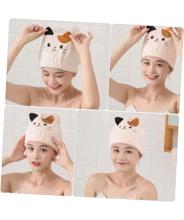 Ciieeo 10 Pcs Cat Dry Hair Cap Microfiber Hair Towel for Curly Hair Microfiber Washcloth Fast Drying Towel Hair Bands for Womens Hair Hair-drying Hat Bangs Princess Hat Coral Fleece As Shownx5pcs 33X27CMx5pcs - Buy Online on GoSupps.com