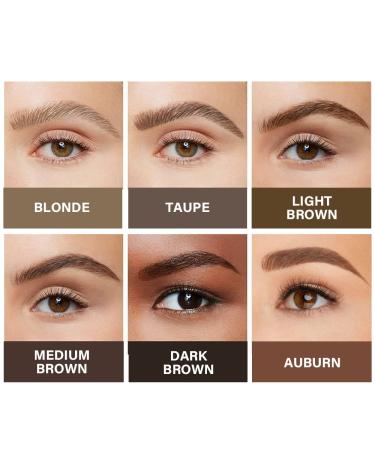 Eyebrow Stamp Stencil Kit - 24 Pieces Thick & Thin Stencils with Brushes - Natural Waterproof Brow - Medium Brown - Buy Online on GoSupps.com