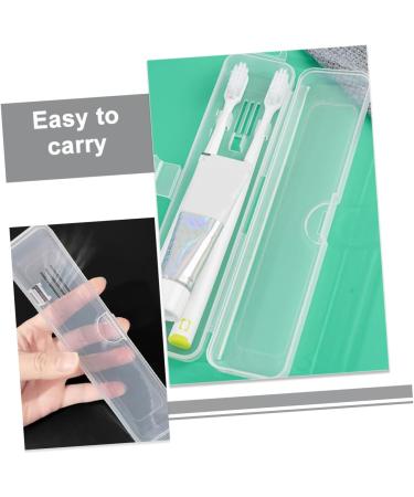 Exceart Transparent Toothbrush Case & Travel Holder | Clear Plastic Organizer for Toothbrushes & Toothpaste - Buy Online on GoSupps.com