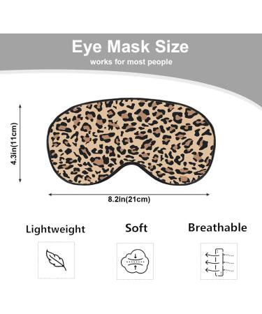 Leopard Print Sleep Mask | Light Blocking Adjustable Eye Mask for Women | Smooth Soft Travel Eye Masks - Deep Rest & Comfort - Buy Online on GoSupps.com