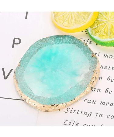 Buy Resin Nail Art Palette - Green Color Drawing Dish with Golden Edge for Gel Nail Art & Manicure Tools - Buy Online on GoSupps.com