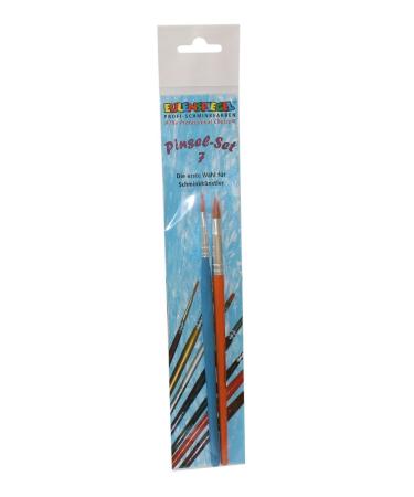 Eulenspiegel 955574 - Professional brush set 7 2 synthetic fiber brushes make-up brushes face and body painting
