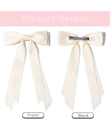 Cryzalite Silky Satin Hair Loops - 2 Pack Pink Cream Hair Bands & Clips for Women - Perfect Ponytail Holders - Buy Online on GoSupps.com