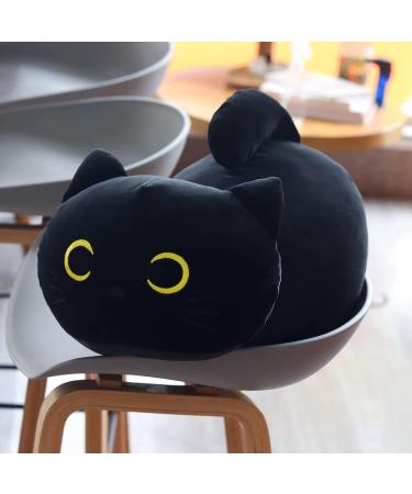 Yamepuia Black Cat Plush 47CM | Soft Weighted Stuffed Animal Toy for Boys Girls | 1000g Plush Cat Doll Pillow - Buy Online on GoSupps.com