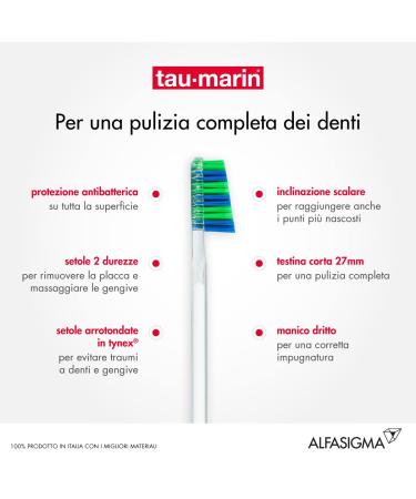 Tau-marin Professional 27 Toothbrush - Medium Bristles with Antibacterial Protection | International Shipping Available - Buy Online on GoSupps.com