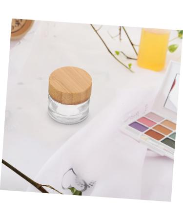 minkissy Bamboo Lid Cream Bottle Containers with Lids Sample Jars Lip Balm Containers Cosmetic Containers Cosmetic Cream Jar Refillable Cream Jar Empty Cream Jar Glass Wood Travel - Buy Online on GoSupps.com