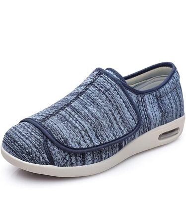 Men's Wide Width Shoes Diabetes Shoes Adjustable Extra Wide Shoes for Diabetic Edema Plantar Fasciitis Bunions Arthritis Swollen Feet Blue 5 5 Blue