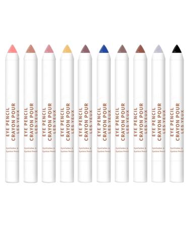 Eyeshadow Pencil - Shimmer and Matte Eyeshadow Pencil Crayon with Matte Eye Brightener Stick Cream Eye Shadow Pencil Crayon for Shimmer Kishi