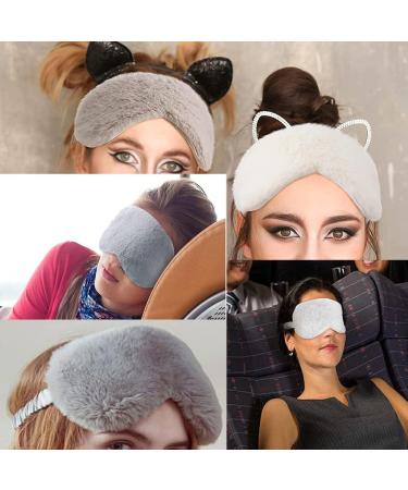 AKOAK Plush Sleep Eye Mask - Soft Breathable Light Blocking Protector for Adults & Kids - Perfect Gift for Birthday Parties - White - Buy Online on GoSupps.com