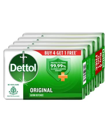 Dettol Original Germ Protection Bathing Soap bar 125gm (Pack of 5)