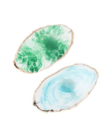 UKCOCO 2 pi ces Palette Bague pour Manucure R sine Plateau M lange Couleur pour Vernis Ongles Outil Nail Art Pratique pour Salon et Usage Maison