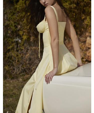Women's Sleeveless Deep V Neck Loose Plain Long Maxi Casual Dress 2 X-Large - Buy Online on GoSupps.com