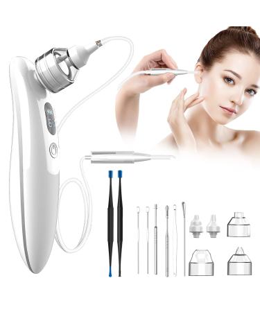 Ear Wax Vacuum Removal 6 Levels Electric Ear Earwax Sucker Soft Reusable with Ear Wax Removal Kit USB Charging for Kids & Adult Swimmers (L-No.1)