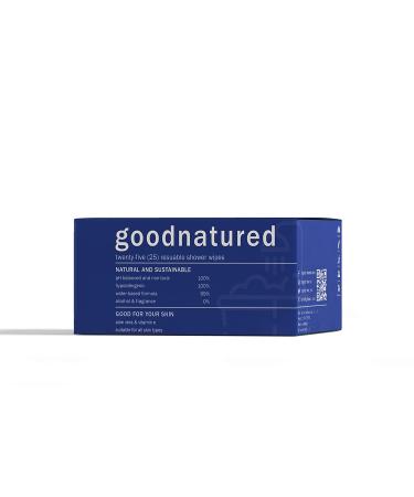 Goodnatured 25 Count Outdoor Shower Camping Wipes with Aloe Vera and Vitamin E - Unscented, Hypoallergenic, Non-Toxic, Sustainable, Eco-Friendly, Alcohol-Free - 25 Singles - Buy Online on GoSupps.com