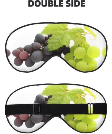 Shop Purple & Green Grapes Eye Mask - Soft Elastic Adjustable Sleep Mask for Men & Women | International Shipping - Buy Online on GoSupps.com
