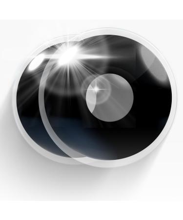 MERALENS Halloween Colored Black Black Out 2 pieces (1 pair) without prescription contact lens for cosplay carnival carnival zombie colored black lentils without strength