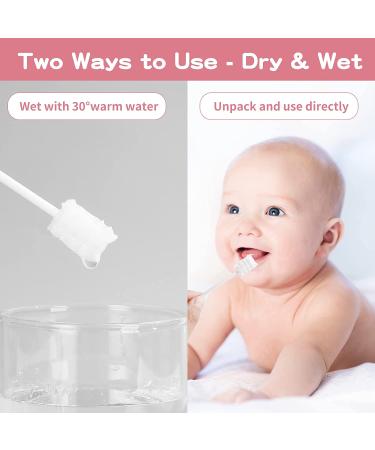 100-Pack Baby Toothbrush and Tongue Cleaner Set for 0-36 Month Baby + Free Violin Style Toothbrush - Pink - Buy Online on GoSupps.com