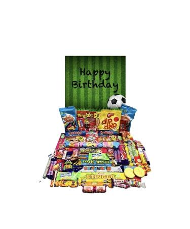 Happy Birthday Football Pick N Mix Ultimate Retro over 60 Sweet Box Candy Hamper