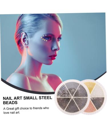 Healeved 4 Sets Mini Nail Beads Nail Art Craft Nail Jewels Glitter Nail Ornaments 3D Manicure Decals Nail Art Accessory Nails Art Rhinestones Nail Art Charms Fingernail Charms Assorted - Buy Online on GoSupps.com