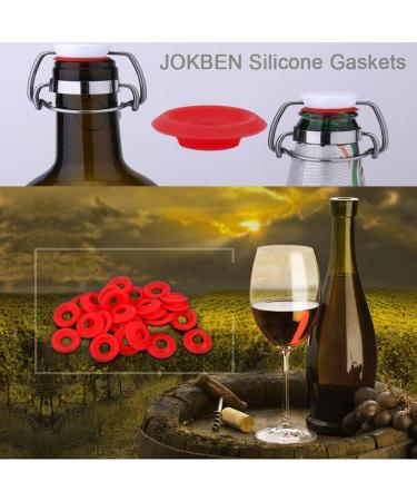 JOKBEN 30Pcs Silicone Rubber Grolsch Gaskets Washers for Ez Cap Swing Flip Top Bottle Home Brew Beer Soda Bottle Seal - Buy Online on GoSupps.com