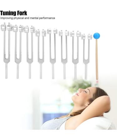 Tuning Fork Instrument Hammer Tool Set 8 Tuning Forks Tuning Fork Set for Relaxation Nursing - Buy Online on GoSupps.com