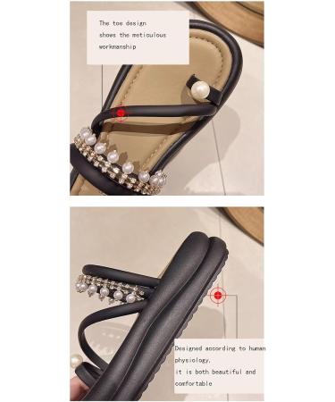 Women's Lightweight Orthotic Sandals - Summer Round Toe Pearl Slip-On Bunion Corrector | Outdoor Anti-Slip Orthopedic Sandals for Hallux Valgus & Toe Separator - Khaki 6 - Buy Online on GoSupps.com