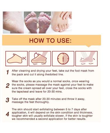 Lavender Foot Peel Mask (5 Pack) - Natural Exfoliating Treatment for Dry Skin, Callus Repair, and Rough Heels - Men and Women - 5 Pairs - Buy Online on GoSupps.com