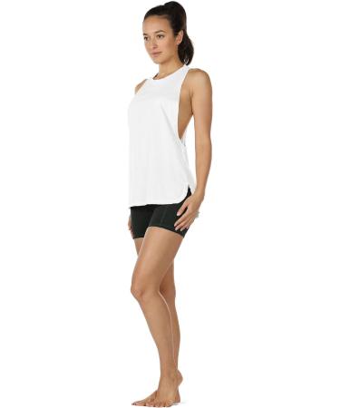 Icyzone Workout Tank Tops for Women - Pack of 3 Running Muscle Tank Sport Gym Yoga Athletic Shirts in Black/White/Grey - Size Medium - Buy Online on GoSupps.com
