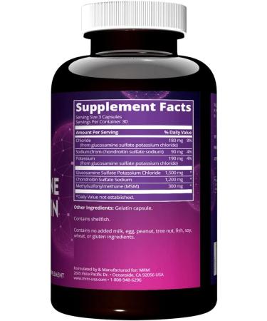 MRM Nutrition Glucosamine Chondroitin MSM - Joint Support Supplement (90 Capsules) - Buy Online on GoSupps.com