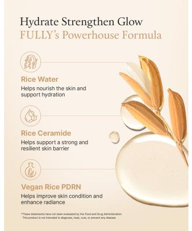 FULLY Rice Ceramide Moisturizing Cream Deep Hydration Korean Facial Cream with Rice Bran Extract & Ceramide Strengthens Barrier Glowing Skin Fragrance-Free Vegan& Dermatologist Tested 3.04 fl.oz - Buy Online on GoSupps.com