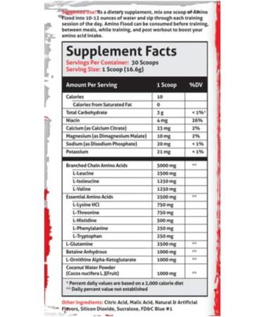 Amino Flood BCAAs + Essential Amino Acids - Muscle Building Formula Cherry Limeade 30 Servings | Veteran-Owned eCommerce - Buy Online on GoSupps.com