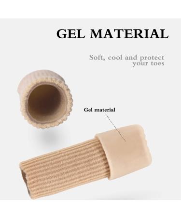 Elastic Toe Tubes Sleeves 5 Pack with Silicone Gel Lining - Cuttable Toe Sleeve Protectors for Bunion, Hammer Toe, Callus, Corn, Blister - 0.8 x 6 Inch - Buy Online on GoSupps.com
