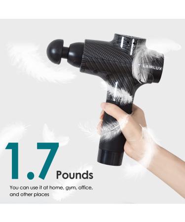 Lairlux EM-03 Deep Tissue Percussion Massage Gun for Muscle Fatigue Relief (Black) - Buy Online on GoSupps.com