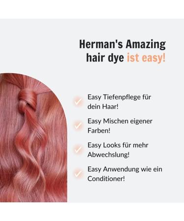 Hermans Amazing semi-permanent Hair Color Olivia Green 100% vegan and not tested on animals 115ml - Buy Online on GoSupps.com