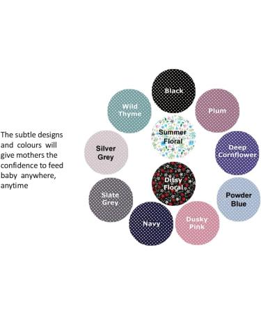 BebeChic.UK Oeko-Tex Certified 100% Cotton Breastfeeding Cover - Boned Nursing Top - Wild Thyme/White Dot - Buy Online on GoSupps.com