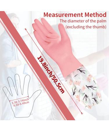 50cm Waterproof Rubber Cleaning Gloves with Long Cuff - 2 Pair Set, Style 6 - Buy Online on GoSupps.com