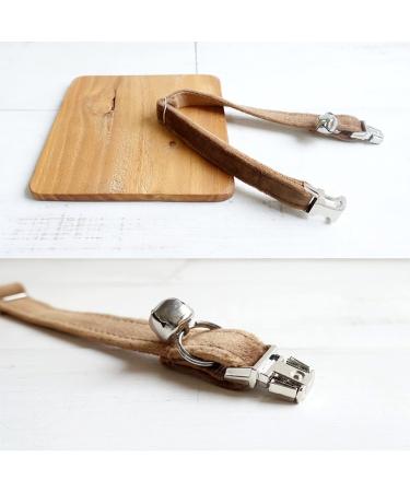 Personalized Cat Collar with Engraved Name & Phone Number for Small Pets | Brown | Bell Included - Buy Online on GoSupps.com