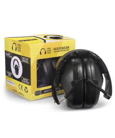 Pro For Sho 34dB Shooting Ear Protection - Special Designed Ear Muffs Lighter Weight & Maximum Hearing Protection Standand Black