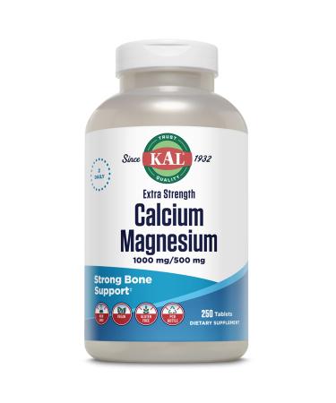 KAL Extra Strength Calcium Magnesium Tablets 250 Count 250 Count (Pack of 1) - Buy Online on GoSupps.com
